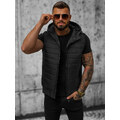 Moški brezrokavnik s kapuco črni OZONEE JS/MY88
