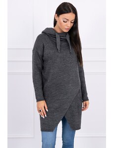 Kesi Sweater with graphite bottom edge