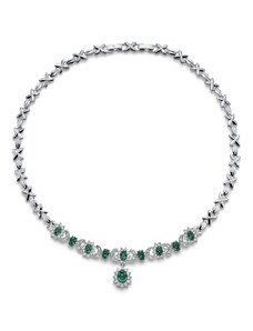 Oliver Weber Ogrlica s kristali Swarovski Princess emerald