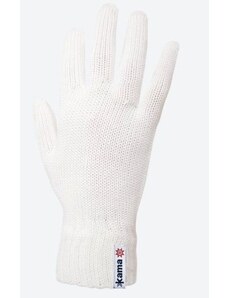 Pleteni Merino rokavice Kama R102 101 seveda bela