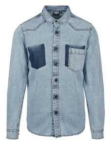 Urban Classics Moška jeans srajca Knight modra S