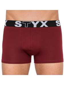 Moške boksarice Styx športna guma burgundske barve (G1060) XL