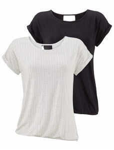 LASCANA Majica črna / off-bela