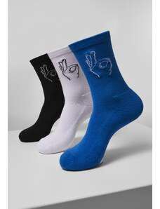 MT Accessoires Salty Socks 3-Pack Black/White/Blue