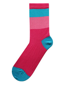 Intersocks Otroške črtaste nogavice Modra/Koralna/Pink