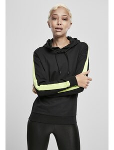 UC Ladies Women's Neon Hooded Shoulder Sweatshirt Black/Electric Lime