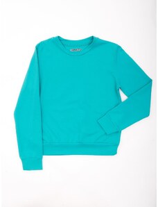 Fashionhunters Basic green sweatshirt for teenagers