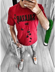 Salazar Moška majica Ripped 12 rdeča