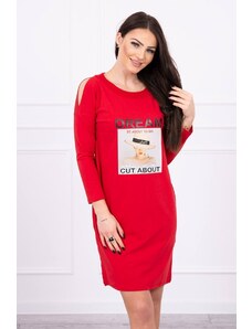 Kesi Dress with Dream red print