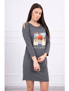 Kesi Dress with print Honey girl graphite