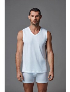 Dagi White 2-pakirana moška spodnja majica brez rokavov V-vratu