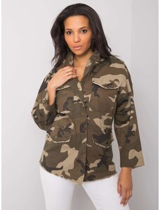 Fashionhunters Women's camo jacket Rochelle - Khaki