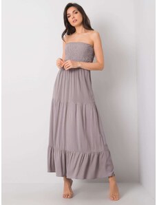 Fashionhunters FRESH MADE Light gray long lady's dress