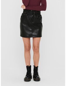 Black Women's Mini Leatherette Skirt ONLY Maiya - Women