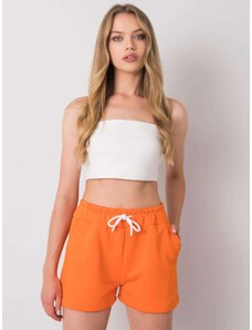 Fashionhunters RUE PARIS Orange Sweat Shorts