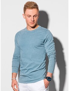 Ombre Clothing Moška majica z dolgimi rokavi Konrad svetlo modra L131