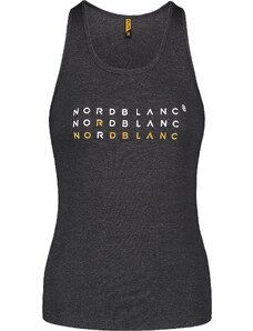 Nordblanc Črna ženska bombažna majica brez rokavo MINIMALIST