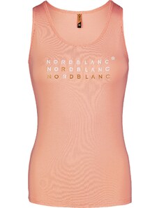 Nordblanc Oranžna ženska bombažna majica brez rokavo MINIMALIST