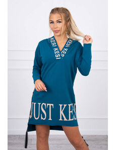 Kesi Dress with hood and print navy