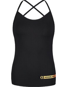 Nordblanc Črna ženska fitness majica brez rokavov STRAPPY