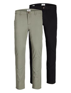 JACK & JONES Chino hlače 'Marco' svetlo zelena / črna