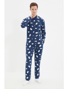 Moška pižama Trendyol TMNAW22PT1067/Navy blue