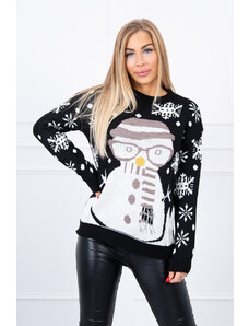 Kesi Christmas sweater with a black snowman