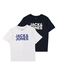 Jack & Jones Junior Majica modra / nočno modra / bela