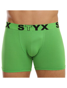 Moške boksarice Styx dolge športna guma zelene (U1069) XXL