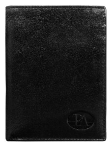 Fashionhunters Men's Black Open Leather Wallet