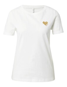 ONLY Majica 'ONLKita' zlata / bela