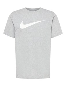 Nike Sportswear Majica 'Swoosh' pegasto siva / bela