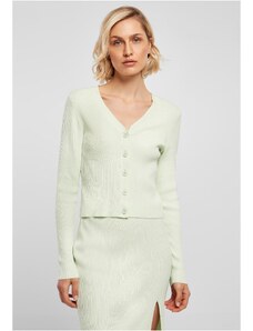 UC Ladies Women's cardigan with short rib knit - light mint