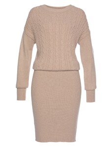 LASCANA Pletena obleka nude