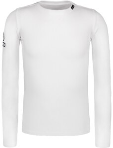 Nordblanc Bela otroška bombažna majica z dolgimi rokavi SCRAGGY