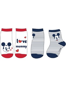EPlus Komplet 2 parov otroških nogavic - Mickey Mouse I love mummy