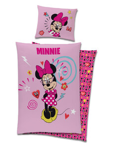 Carbotex Otroška posteljnina - Minnie Mouse roza 140 x 200 cm
