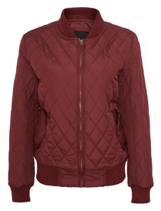 Urban Classics Women's Diamond Quilt Nylon Jacket Burgundy