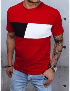 Buďchlap Stilska kontrastna majica v rdeči barvi