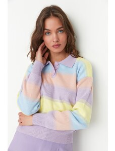 Trendyol Blue Color Block pulover za pletenine