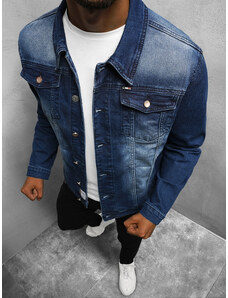Moška jeans jakna temno-modra OZONEE NB/MJ512BS