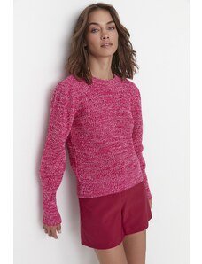 Trendyol Fuchsia rokav podroben pulover za pletenine
