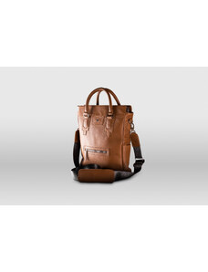 SHPERKA Leather shopper bag brown