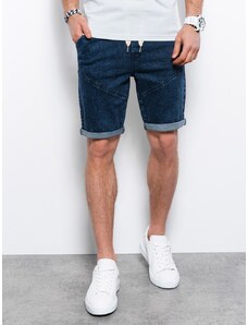 Buďchlap Stilske temne jeans kratke hlače W361