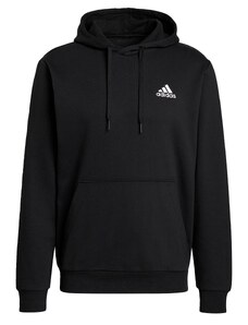 ADIDAS SPORTSWEAR Športna majica 'Essentials Fleece' črna / bela