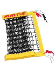 Mreža Funtec PRO NETZ PLUS, 8.5 M, FOR PERMANENT BEACH VOLLEYBALL NET SYSTEMS, WITH EXTRA STRONG SIDE PANELS 600-schwarzgelb