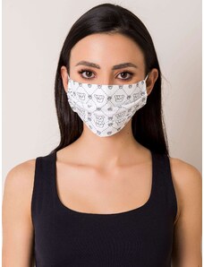 Fashionhunters White reusable mask with dog print