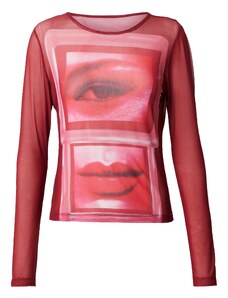 Bella x ABOUT YOU Majica vinsko rdeča / bela