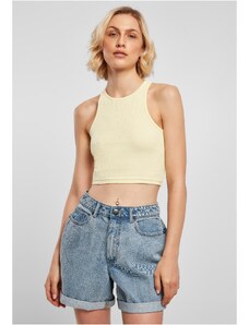 Urban Classics Women's T-shirt Cropped Rib Top soft yellow