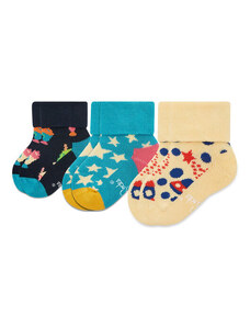 Set 4 parov otroških visokih nogavic Happy Socks